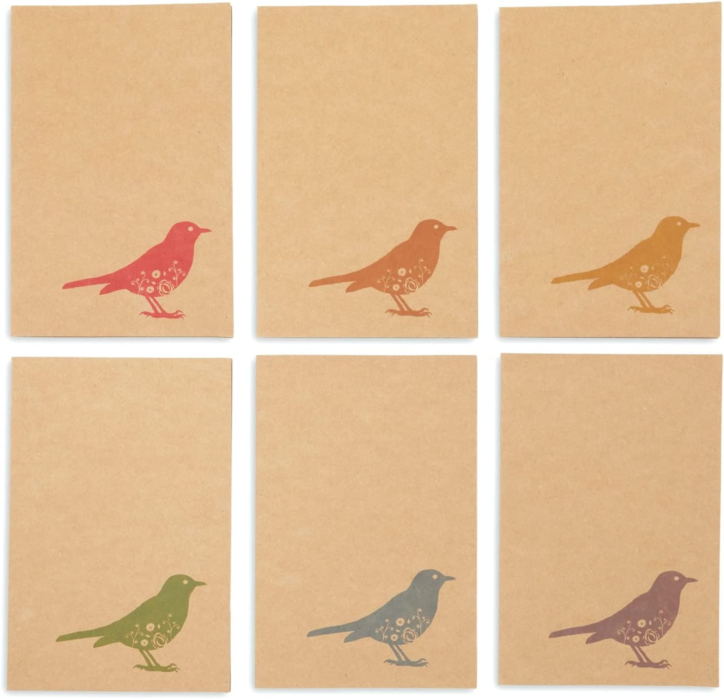 36 Pack Bird Note Cards with Envelopes, Blank All Occasion Thank You Cards, Rustic-Style (Kraft Paper, 4 x 6 In) - Image 1